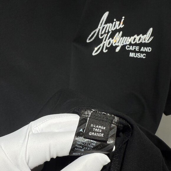 Amiri Men's Black Hollywood Graphic Tee - Picture 5 of 8